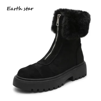 botas mujer 2019 Shoes Women Snow Boots Wool and Fur Fashion Brand Real Leather Ladies footware Snow Boots Ankle Boots Front Zip
botas mujer 2019 Shoes Women Snow Boots Wool and Fur Fashion Brand Real Leather Ladies footware Snow Boots Ankle Boots Front Zip