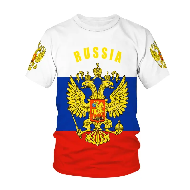Футболка Мужская/Женская с эмблемой флага России и Испании 3D-принтом CCCP большого