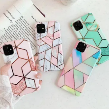 POBLU Plating Geometric Marble Phone Case For Iphone 11 PRO Max X XS Max XR 6s 7 8 Plus SE Glossy Soft IMD Phone Back Cover
POBLU Plating Geometric Marble Phone Case For Iphone 11 PRO Max X XS Max XR 6s 7 8 Plus SE Glossy Soft IMD Phone Back Cover