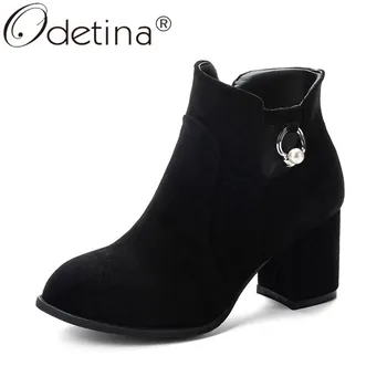 Odetina Fashion Women Fuax Suede Autumn Round Toe Ankle Boots Lady Comfort Thick Block High Heel Side Zip Up Booties With Pearl
Odetina Fashion Women Fuax Suede Autumn Round Toe Ankle Boots Lady Comfort Thick Block High Heel Side Zip Up Booties With Pearl