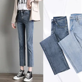 2020 New Denim Blue Jeans Pants For Women Ankle length Female Casual Jeans Trousers Push Up Ladies Zip Straight Jeans Feminina 
2020 New Denim Blue Jeans Pants For Women Ankle length Female Casual Jeans Trousers Push Up Ladies Zip Straight Jeans Feminina