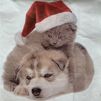 20 vintage napkins paper tissue cute animal dog cat Christmas hat decoupage wedding birthday party serviettes beautiful decor 3 
20 vintage napkins paper tissue cute animal dog cat Christmas hat decoupage wedding birthday party serviettes beautiful decor 3