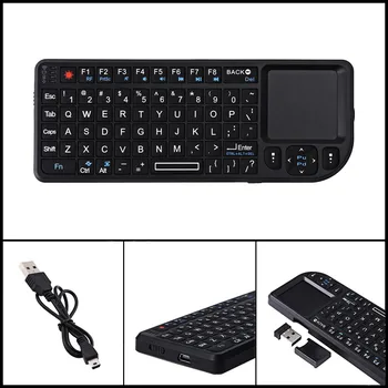 

2.4GHz Wireless Mini Touchpad Keyboard With IR Light Keyboard For HTPC PS3 PS4 Office Entertainment Desktop Pc Gamer Laptop