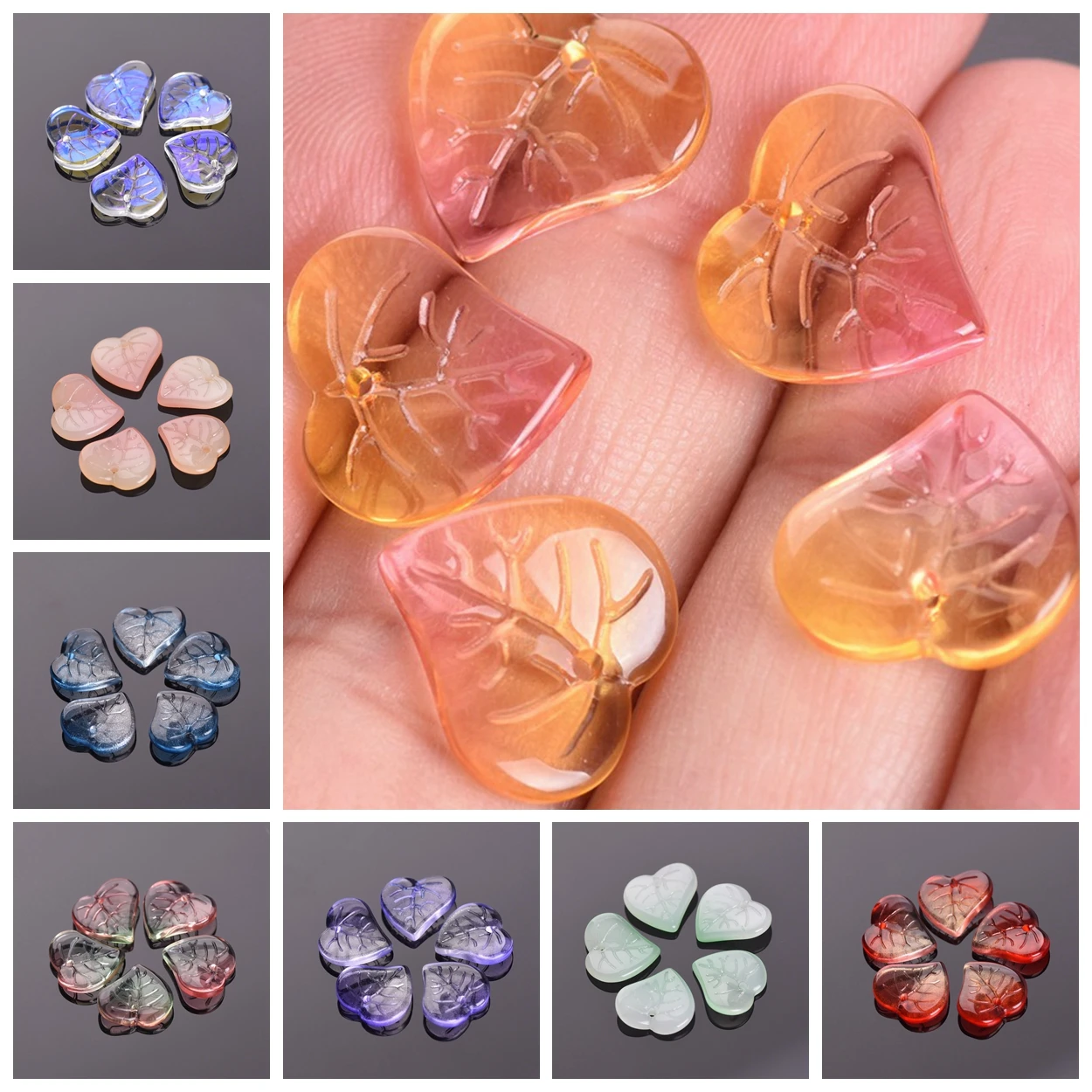 15x14mm Heart Leaf Shape Crystal Glass Loose Crafts Beads Top Drilled Pendants for Earring Jewelry Making DIY Crafts
15x14mm Heart Leaf Shape Crystal Glass Loose Crafts Beads Top Drilled Pendants for Earring Jewelry Making DIY Crafts