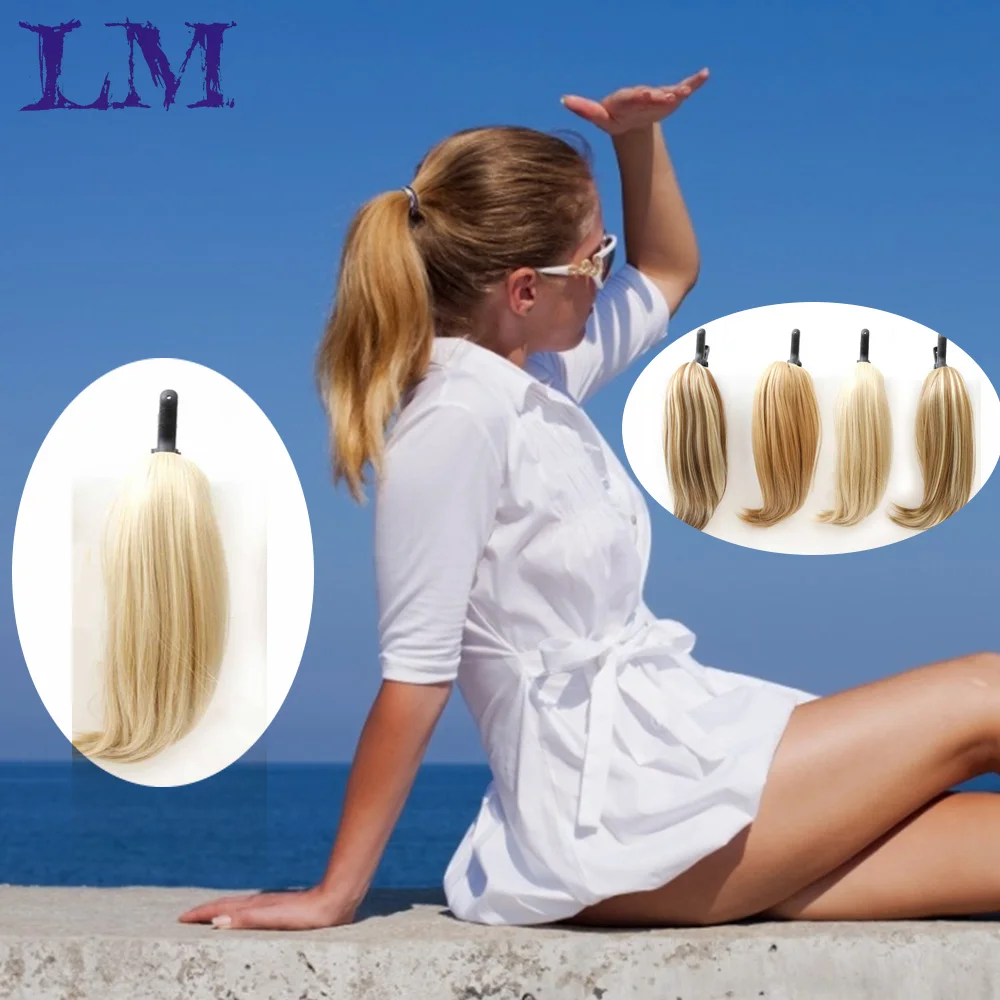 LM Straight Long Clip In Hair Extensions Blonde Black Little Pony Tail High Temperature Fiber Synthetic Hair Claw Ponytails
LM Straight Long Clip In Hair Extensions Blonde Black Little Pony Tail High Temperature Fiber Synthetic Hair Claw Ponytails
