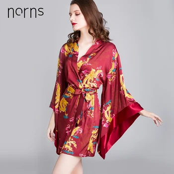 Norns Pajamas Ladies Spring and Summer Silk Pajamas Wedding Makeup Gowns Wide-sleeved Cardigan Gown Bride Dressing Gown
Norns Pajamas Ladies Spring and Summer Silk Pajamas Wedding Makeup Gowns Wide-sleeved Cardigan Gown Bride Dressing Gown