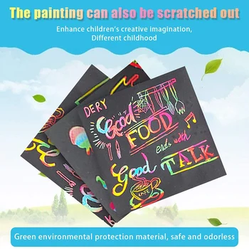 Children DIY Scratch Painting Scratch Notes Set Scratch Doodle Art with 100 Holographic Rainbow Paper 2 Stylus YJS99
Children DIY Scratch Painting Scratch Notes Set Scratch Doodle Art with 100 Holographic Rainbow Paper 2 Stylus YJS99