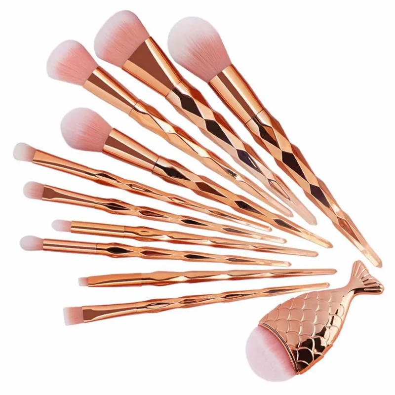 11pcs Diamond Fish Makeup Brush Set Foundation Blending Power Eyeshadow Contour Concealer Blush Cosmetic Beauty Make Up
11pcs Diamond Fish Makeup Brush Set Foundation Blending Power Eyeshadow Contour Concealer Blush Cosmetic Beauty Make Up