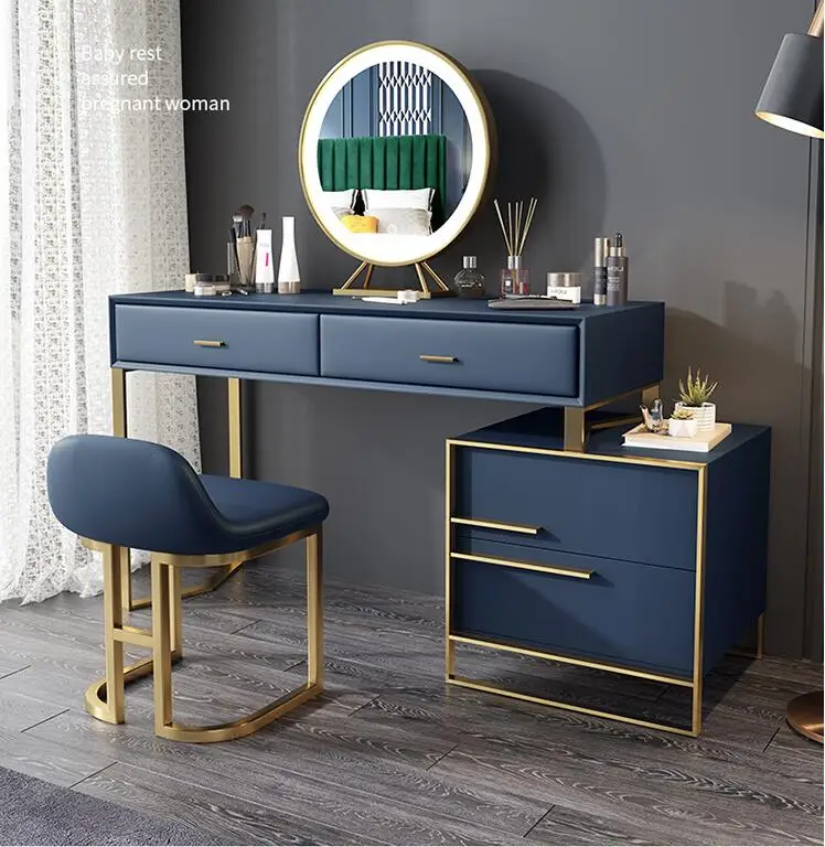 All-solid wood leather dressing table storage cabinet integrated bedroom modern minimalist luxury makeup table dressing table
All-solid wood leather dressing table storage cabinet integrated bedroom modern minimalist luxury makeup table dressing table