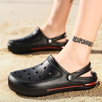 2020 New Summer Men Sandals Crocks Hole Shoes Air Cushion Clogs Men Crok EVA Unisex Black Crocse Croc Shoes Adulto Cholas Hombre
2020 New Summer Men Sandals Crocks Hole Shoes Air Cushion Clogs Men Crok EVA Unisex Black Crocse Croc Shoes Adulto Cholas Hombre