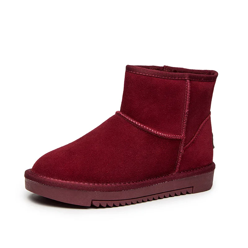2020 winter new women's short ankle boots leather stitching cow suede flat frosted cowhide leather snow boots
2020 winter new women's short ankle boots leather stitching cow suede flat frosted cowhide leather snow boots