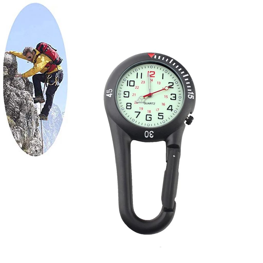 Multifunctional mountaineering buckle with high quality quartz dial FOB Watch and sprung loaded carabiner clip secure attachment
Multifunctional mountaineering buckle with high quality quartz dial FOB Watch and sprung loaded carabiner clip secure attachment
