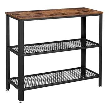 Industrial Storage Rack Side Table End Telephone Table with 2-Tier Mesh Shelves for Office Hallway or Living Room
Industrial Storage Rack Side Table End Telephone Table with 2-Tier Mesh Shelves for Office Hallway or Living Room