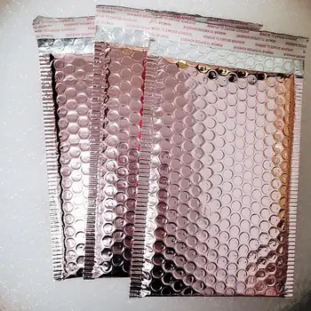 25pcs 15x13cm/15x20+4cm Rose Gold Bubble Bag Extra-thick Poly Padded Bubble Envelope Multifunctional Mailer for gift package 
25pcs 15x13cm/15x20+4cm Rose Gold Bubble Bag Extra-thick Poly Padded Bubble Envelope Multifunctional Mailer for gift package