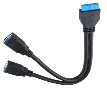 Motherboard USB 3.0 20pin Male to Dual USB 3.0 Female Cable For PC Computer Case 2 Port USB3.0 to Mainboard 20Pin Header Adapter
Motherboard USB 3.0 20pin Male to Dual USB 3.0 Female Cable For PC Computer Case 2 Port USB3.0 to Mainboard 20Pin Header Adapter