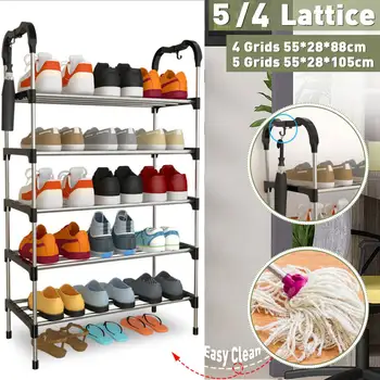 4/5 Layer Large-capacity Heightening Design Multi-function Shoe Rack Easy To Move/Install Multi-layer Shoe Rack With Hooks
4/5 Layer Large-capacity Heightening Design Multi-function Shoe Rack Easy To Move/Install Multi-layer Shoe Rack With Hooks
