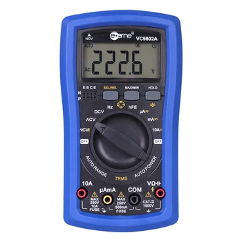 Factory Outlet VC9802A DMM Digital multimeter voltage current Capacitance Frequency tester Phase Sequence meter multimeter
Factory Outlet VC9802A DMM Digital multimeter voltage current Capacitance Frequency tester Phase Sequence meter multimeter