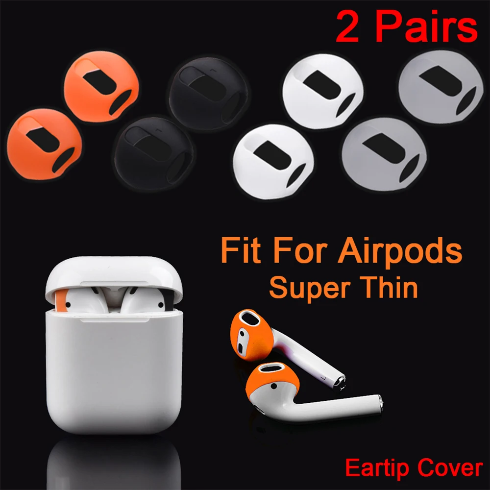 

Wholesale Price! 1/2 pairs For Apple AirPods Earpods Soft Ultra Thin Earphone Tips Anti Slip Earbud Silicone Earphone Case Cover