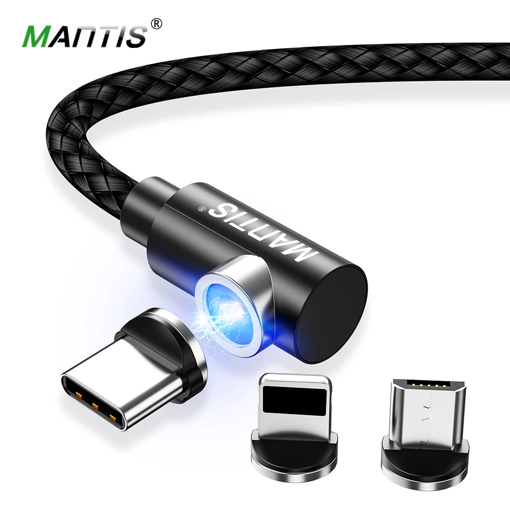 MANTIS 2 м Магнитный кабель Micro usb type C зарядный для samsung iPhone 7 6 Android мобильный телефон