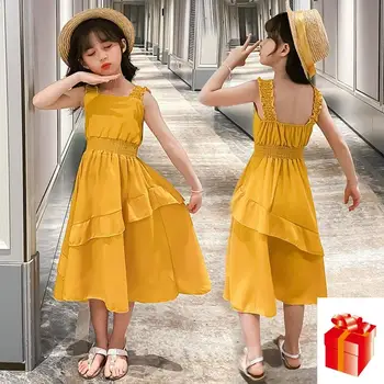 Children Clothes Girl Pink Princess Dress Summer Long Section Sleeveless Dress 4 5 Year Teen Girl Clothes Vestidos Para Niñas
Children Clothes Girl Pink Princess Dress Summer Long Section Sleeveless Dress 4 5 Year Teen Girl Clothes Vestidos Para Niñas