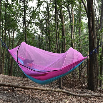 Portable Nylon Camping Hammock Sleeping Bed Swing with Mosquito Net Carabiners Straps for Outdoor Travel Camping Supplies
Portable Nylon Camping Hammock Sleeping Bed Swing with Mosquito Net Carabiners Straps for Outdoor Travel Camping Supplies