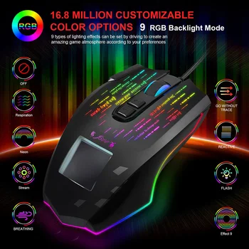 Adjustable DPI Plug And Play Ergonomic Design ABS High Sensitivity Non Slip Gaming Mouse USB Interface RGB Backlight Universal
Adjustable DPI Plug And Play Ergonomic Design ABS High Sensitivity Non Slip Gaming Mouse USB Interface RGB Backlight Universal