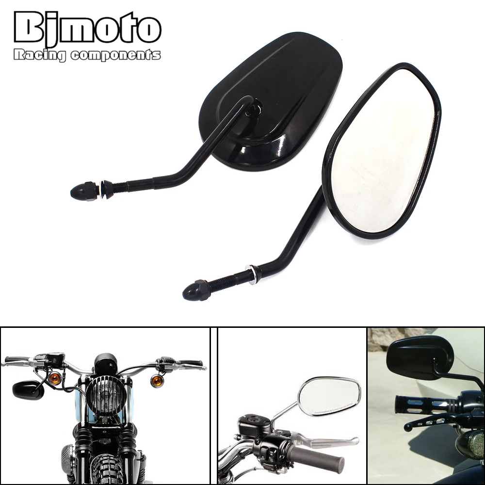 Мотоциклетные зеркала BJMOTO, черное овальное боковое зеркало заднего вида для Harley Road King Classic SOFTAIL XL XL883 SPORTSTER
Мотоциклетные зеркала BJMOTO, черное овальное боковое зеркало заднего вида для Harley Road King Classic SOFTAIL XL XL883 SPORTSTER