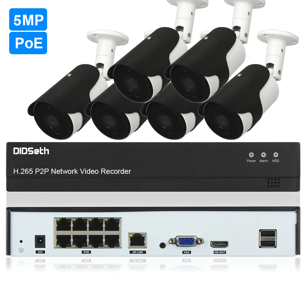DIDSeth 8CH 5MP Wireless POE NVR KIts Security Camera System 6PCS IP66 Outdoor Camera CCTV Video Surveillance Video Recorder Kit
DIDSeth 8CH 5MP Wireless POE NVR KIts Security Camera System 6PCS IP66 Outdoor Camera CCTV Video Surveillance Video Recorder Kit