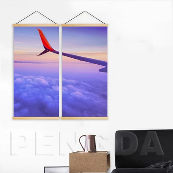 Wall Artwork Modern Print 2 Piece Aircraft Cloud Picture Canvas Wooden Scroll Hanging Painting Poster Home For Living Room Decor
Wall Artwork Modern Print 2 Piece Aircraft Cloud Picture Canvas Wooden Scroll Hanging Painting Poster Home For Living Room Decor
