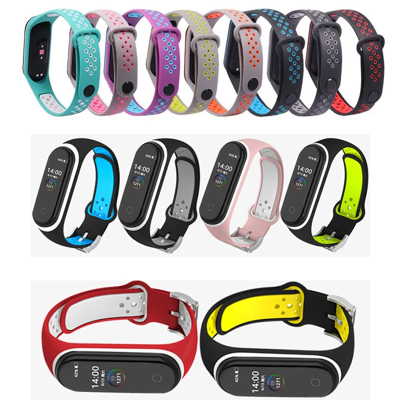 Сменный ремешок для Xiaomi Mi Band 4 3 5 6 силиконовый часов MI | Наручные часы