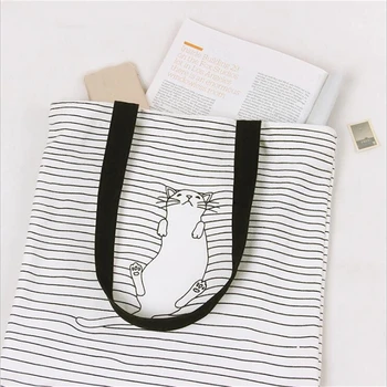 Women Canvas Cat Printing Shoulder Bags Solid Color Large Capacity Multi-purpose Handle women Shopping Bags
Women Canvas Cat Printing Shoulder Bags Solid Color Large Capacity Multi-purpose Handle women Shopping Bags