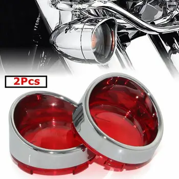 2Pcs Red Lens Chrome Visor-Style Turn Signal Bezels Cover For Harley Davidson
2Pcs Red Lens Chrome Visor-Style Turn Signal Bezels Cover For Harley Davidson