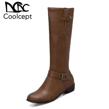 CoolCept Women Knee High Boots Winter Warm Fur Shoes Women New Fashion Zipper Buckle Flats Boots Riding Footwear Size 34-43
CoolCept Women Knee High Boots Winter Warm Fur Shoes Women New Fashion Zipper Buckle Flats Boots Riding Footwear Size 34-43
