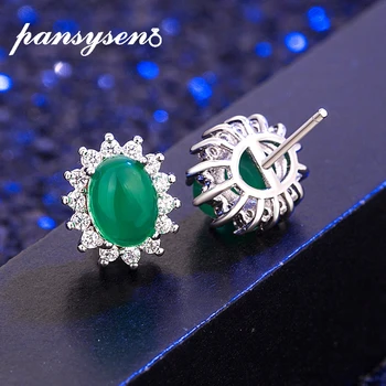 PANSYSEN Vintage 10x12MM Chalcedony Stud Earrings Girl's Silver 925 Jewelry Diamond Earrings for Women Fashion Fine Jewelry
PANSYSEN Vintage 10x12MM Chalcedony Stud Earrings Girl's Silver 925 Jewelry Diamond Earrings for Women Fashion Fine Jewelry