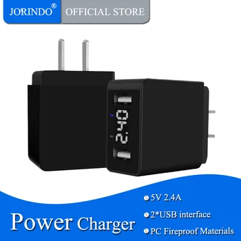 JORINDO American Standard Plug Mobile phone charging converter,1-15P to Dual USB interface Power charger,with Digital Display
JORINDO American Standard Plug Mobile phone charging converter,1-15P to Dual USB interface Power charger,with Digital Display