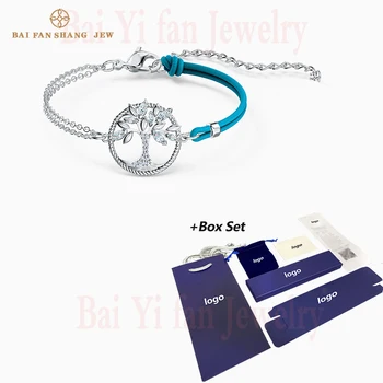 Fashion Jewelry SWA New SYMBOLIC TREE OF LIFE Bracelet Woven Rope Line Tree Shape Pattern Crystal Female Elegant Romantic Gift
Fashion Jewelry SWA New SYMBOLIC TREE OF LIFE Bracelet Woven Rope Line Tree Shape Pattern Crystal Female Elegant Romantic Gift