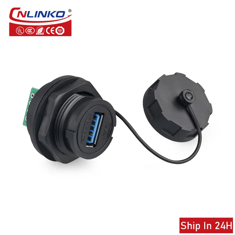 Cnlinko YU-USB3.0 Waterproof Data Cable Connector LED Adapter Connector IP67 Waterproof Socket for Aviation Industry Automobile
Cnlinko YU-USB3.0 Waterproof Data Cable Connector LED Adapter Connector IP67 Waterproof Socket for Aviation Industry Automobile