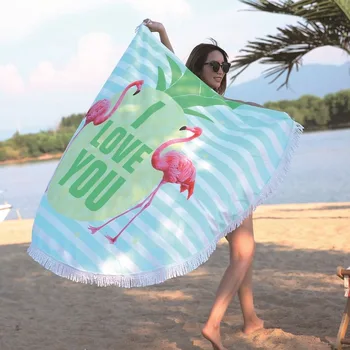 Round beach towel microfiber printing with tassels Flamingo pineapple new style Adult Colorful Quicksand Pattern
Round beach towel microfiber printing with tassels Flamingo pineapple new style Adult Colorful Quicksand Pattern