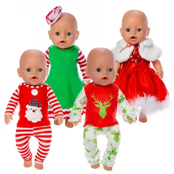 Fit 18 inch 43cm Doll Clothes Born New Baby DollPink Blue Rose Strawberry Santa Claus Rainbow Clothes accessories For Baby Gift
Fit 18 inch 43cm Doll Clothes Born New Baby DollPink Blue Rose Strawberry Santa Claus Rainbow Clothes accessories For Baby Gift