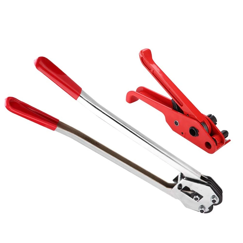 Plastic Strap Tensioner, Manual Plastic Strap Tensioner Sealer Hand Strapping Sealing Packing Tool Set Red