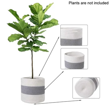 Indoor Planter Storage Round Flower Pot Cover Home Decor Modern Floor Cotton Blend Rope Laundry Bin Spliced Woven Plant Basket
Indoor Planter Storage Round Flower Pot Cover Home Decor Modern Floor Cotton Blend Rope Laundry Bin Spliced Woven Plant Basket