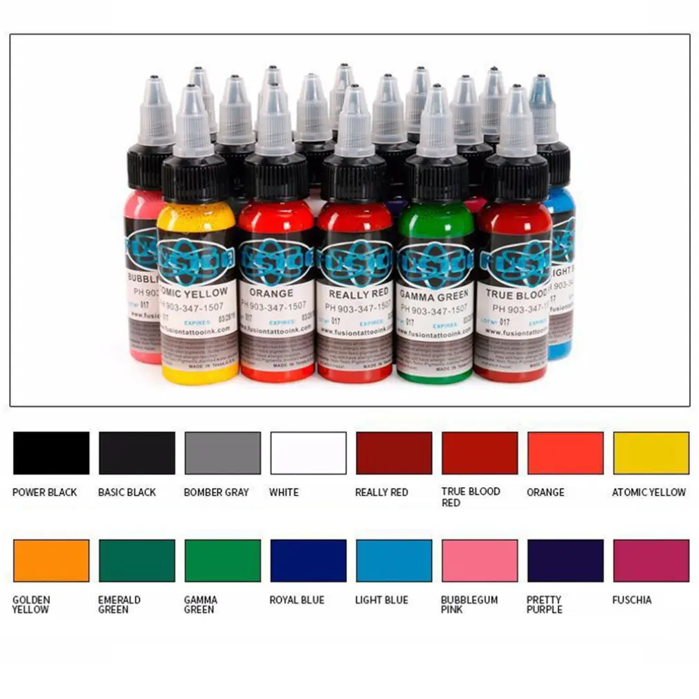 Tattoo Equipment Fusion Tattoo Color 16 Color Ordinary Tattoo Ink Tattoo Artist Professional Tattoo Dye Ink
Tattoo Equipment Fusion Tattoo Color 16 Color Ordinary Tattoo Ink Tattoo Artist Professional Tattoo Dye Ink
