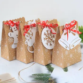 24pcs Christmas Kraft Paper Bags Candy Packaging Box Biscuits Bags Chocolate Gift Box with Tag Ribbon New Year Souvenir Supplies
24pcs Christmas Kraft Paper Bags Candy Packaging Box Biscuits Bags Chocolate Gift Box with Tag Ribbon New Year Souvenir Supplies