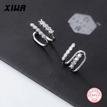Cute Korean U Double Layers Clip on Earrings Cute Silver Cristal Ear Cuffs for Women 925 Sterling Silver Earcuff Fake Earrings
Cute Korean U Double Layers Clip on Earrings Cute Silver Cristal Ear Cuffs for Women 925 Sterling Silver Earcuff Fake Earrings