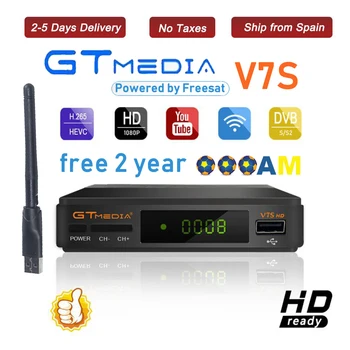 DVB-S2 Receptor Gtmedia v7s hd power by freesat v7 Satellite Receiver Free USB WIFI with 1 Year Europe CCCAM HD 1080p
DVB-S2 Receptor Gtmedia v7s hd power by freesat v7 Satellite Receiver Free USB WIFI with 1 Year Europe CCCAM HD 1080p