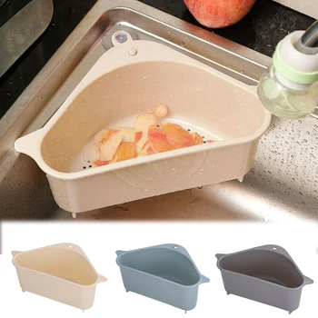 Sink Holder Triangular Storage Drain Rack Vegetable Fruit Drain Basket Multifunction Kitchen Suction Filter Shelf Home Organizer
Sink Holder Triangular Storage Drain Rack Vegetable Fruit Drain Basket Multifunction Kitchen Suction Filter Shelf Home Organizer