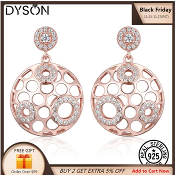 Dyson Dangle Drop Rose Gold Plated Round Micro Pave Clear CZ Hollow Earring Women 925 Sterling Sliver Earring Fine Jewelry
Dyson Dangle Drop Rose Gold Plated Round Micro Pave Clear CZ Hollow Earring Women 925 Sterling Sliver Earring Fine Jewelry