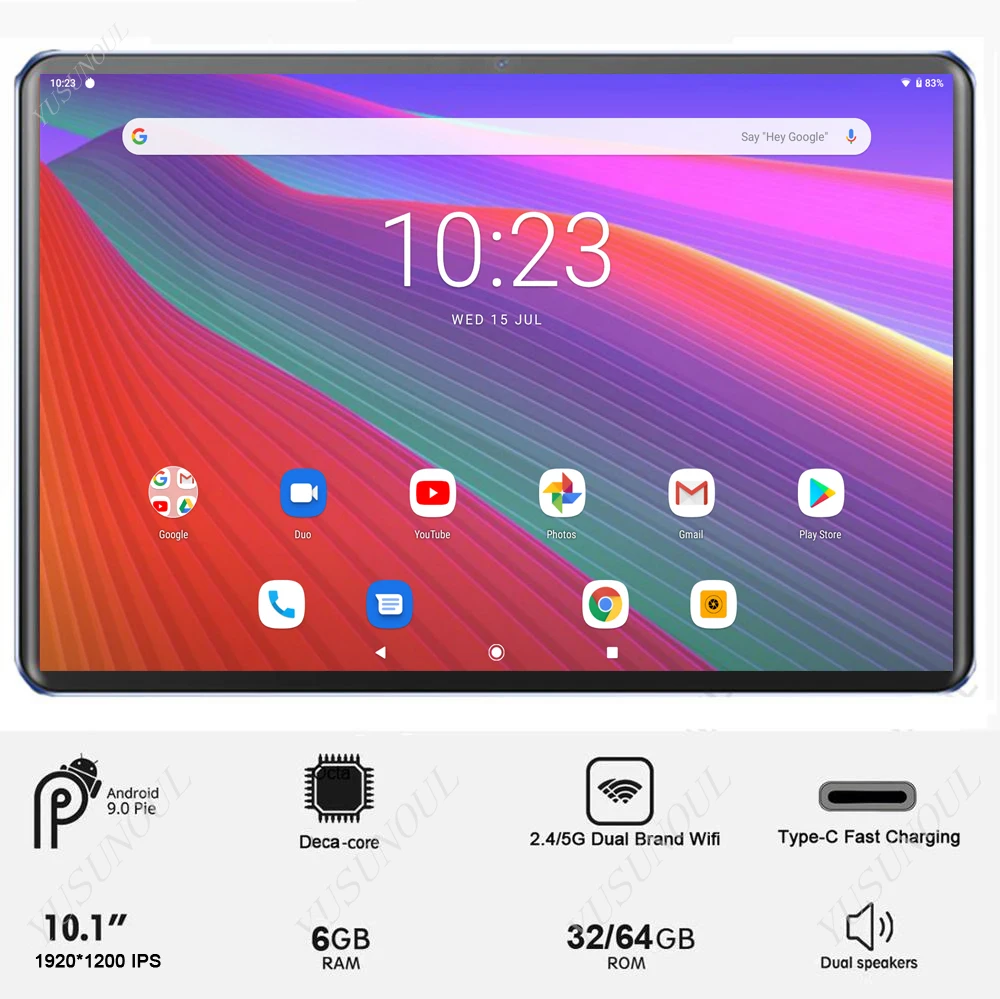 

Sale!! New Android 9.0 4G LTE 6+32/64GB ROM 5G WIFI 1920*1200 FHD 10 Cores tablet pc 10 inch Google Play Tablets 10 10.1 планшет