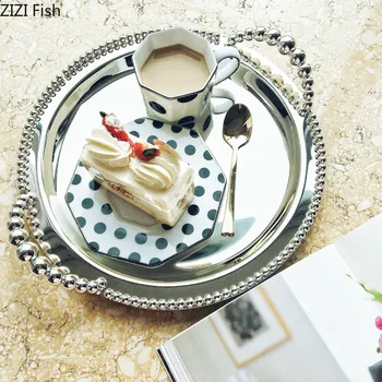 Round Metal Storage Tray Binaural Mirror Tray Jewelry Cosmetics Storage Tray European Style Household Dessert Cake Pan
Round Metal Storage Tray Binaural Mirror Tray Jewelry Cosmetics Storage Tray European Style Household Dessert Cake Pan