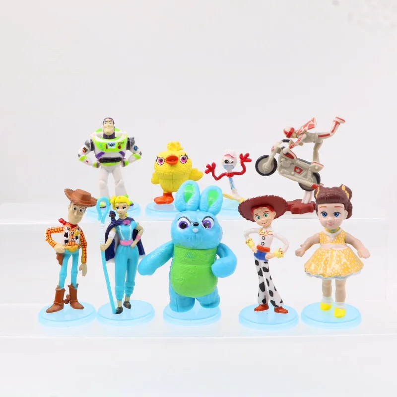 9pcs/set Toy Stories Woody Jessie Buzz Lightyear Bullseye Forky Ducky Bunny Alien Bo Peep Mini Toys Figure Doll Gift for Kids
9pcs/set Toy Stories Woody Jessie Buzz Lightyear Bullseye Forky Ducky Bunny Alien Bo Peep Mini Toys Figure Doll Gift for Kids